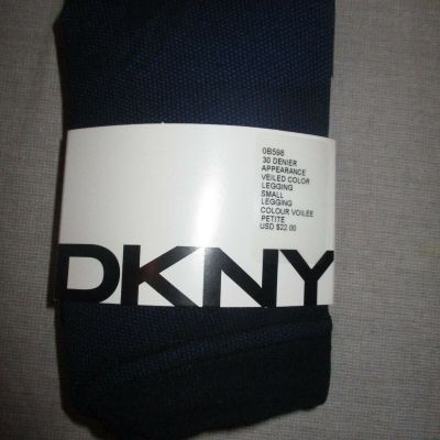 904B1 DKNY 0B598 Opaque Comfort Control Top Tights Veiled Color Small BlackRed
